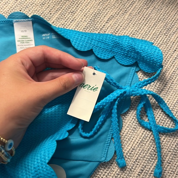 Brand New Aerie Scallop Pattern Cheeky Bikini Bottoms - Picture 3 of 4